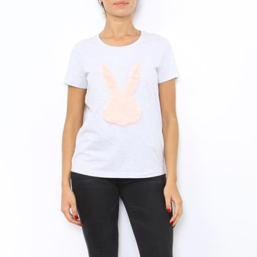 t-shirt roze konijn