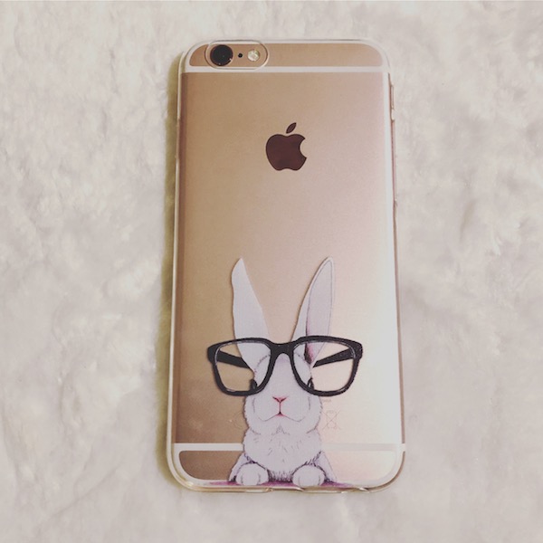 iphone cover konijn bril