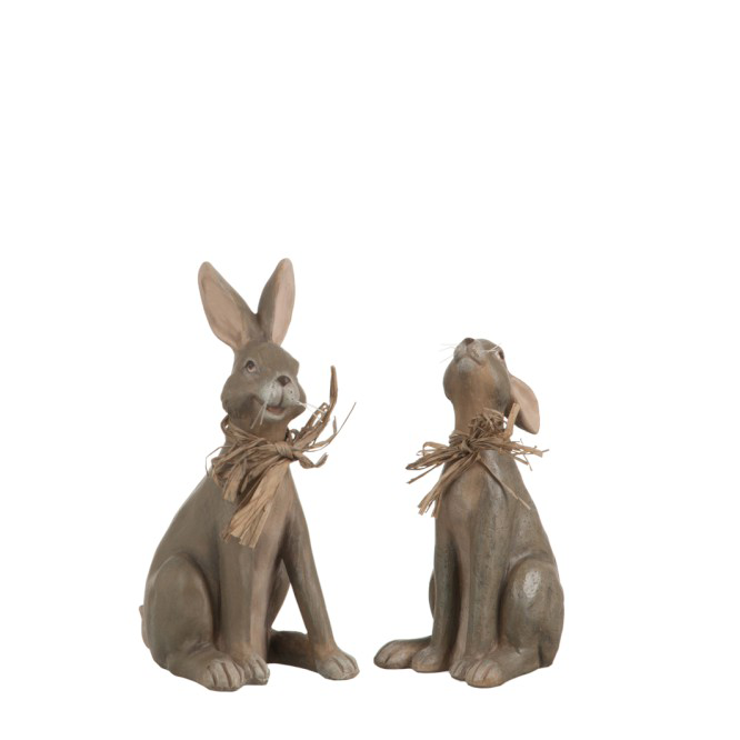 set konijnen beeldjes zittend klein