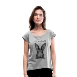 grijs t-shirt konijn I'm all ears
